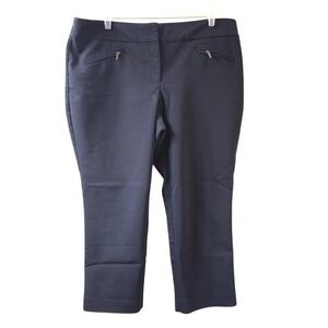 Ann Taylor Petite Curvy Black Cropped Career Dress Pants Size 14P